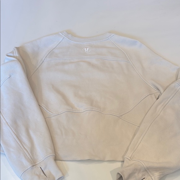 Lululemon scuba oversized wordmark cream Sweatshirt m/l - Picture 8 of 9